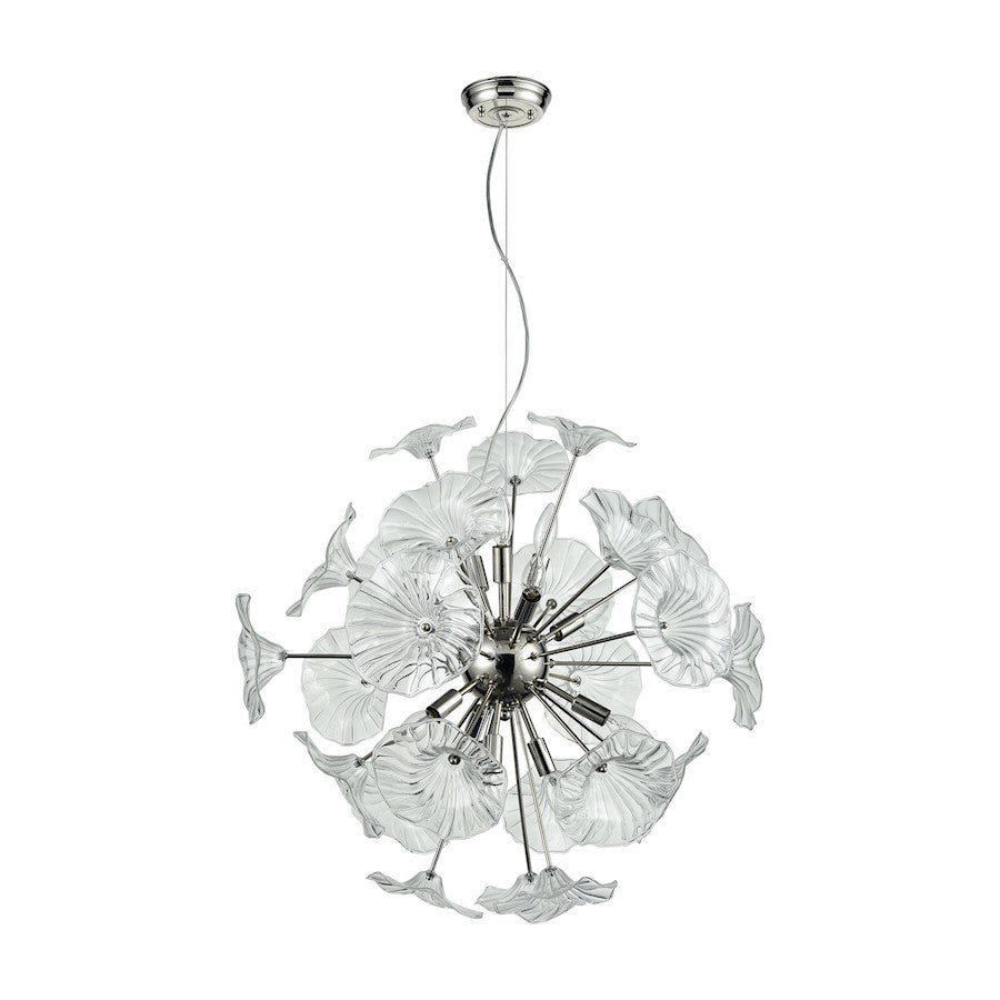 12 Light Chandelier, Clear