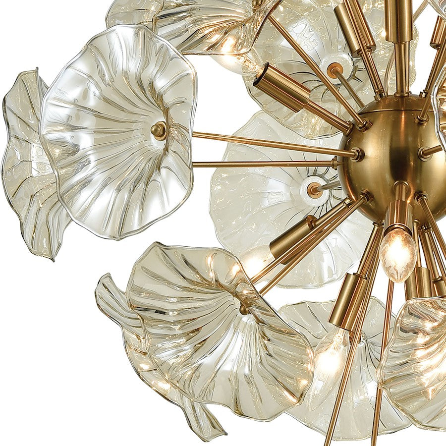 12 Light Chandelier, Clear