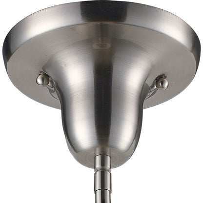 1 Light 12" Mini Pendant, White Glass