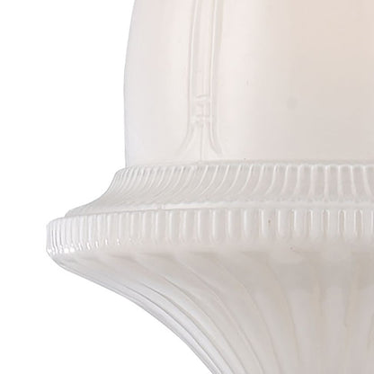 1 Light 12" Mini Pendant, White Glass