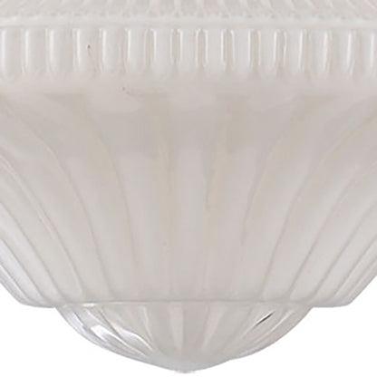 1 Light 12" Mini Pendant, White Glass