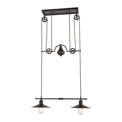 ELK Lighting Spindle Wheel Island Light, Oil Rubbed Bronze