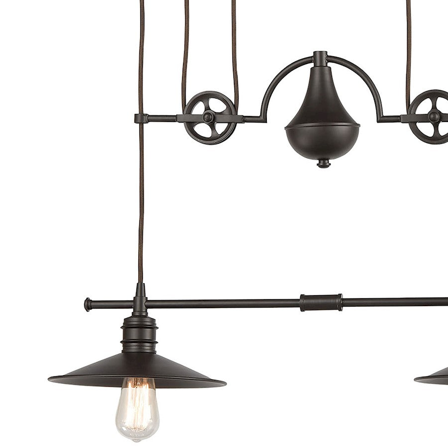 ELK Lighting Spindle Wheel Island Light, Oil Rubbed Bronze