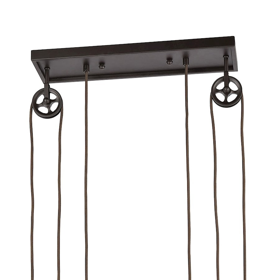 ELK Lighting Spindle Wheel Island Light, Oil Rubbed Bronze