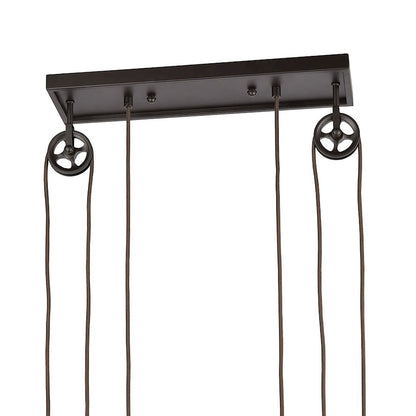 ELK Lighting Spindle Wheel Island Light, Oil Rubbed Bronze
