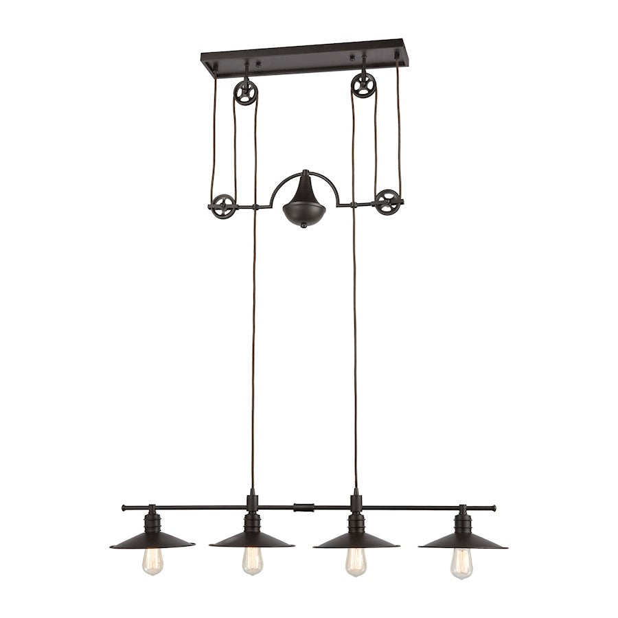 ELK Lighting Spindle Wheel Island Light, Oil Rubbed Bronze