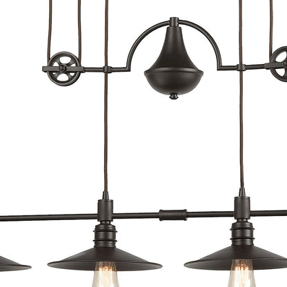 ELK Lighting Spindle Wheel Island Light, Oil Rubbed Bronze