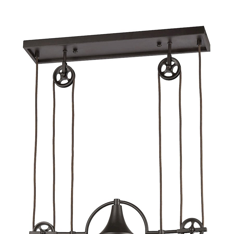 ELK Lighting Spindle Wheel Island Light, Oil Rubbed Bronze
