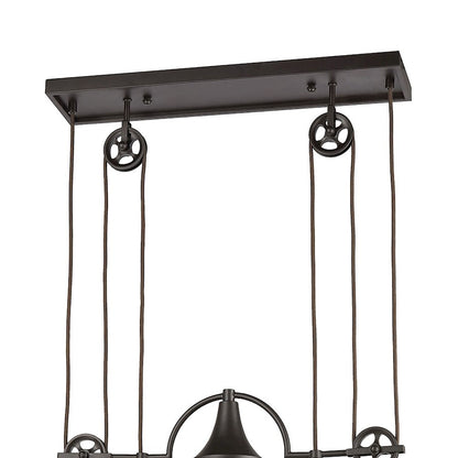ELK Lighting Spindle Wheel Island Light, Oil Rubbed Bronze