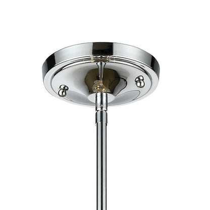 6 Light Linear Chandelier, Chrome