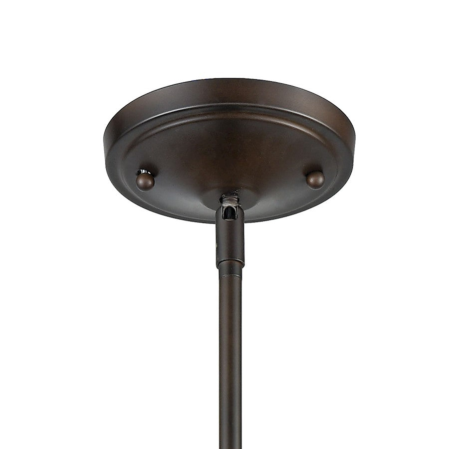 1 Light Mini Pendant, Bronze & Brass