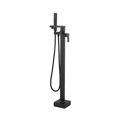 Henry Floor Mounted Roman Tub Faucet with Hand shower in Matte Black