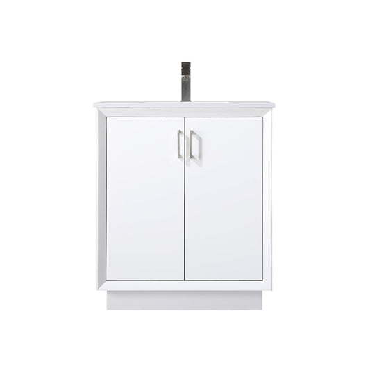 30 Inch SIngle Bathroom Vanity In White