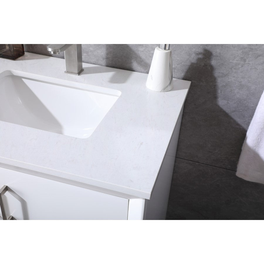 30 Inch SIngle Bathroom Vanity In White