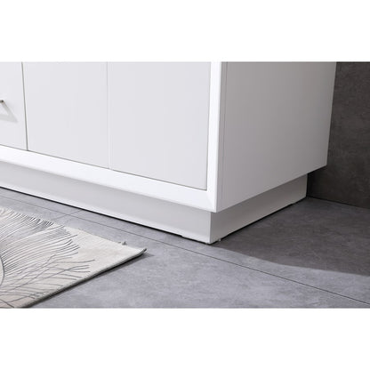 60 Inch Double Bathroom Vanity In White