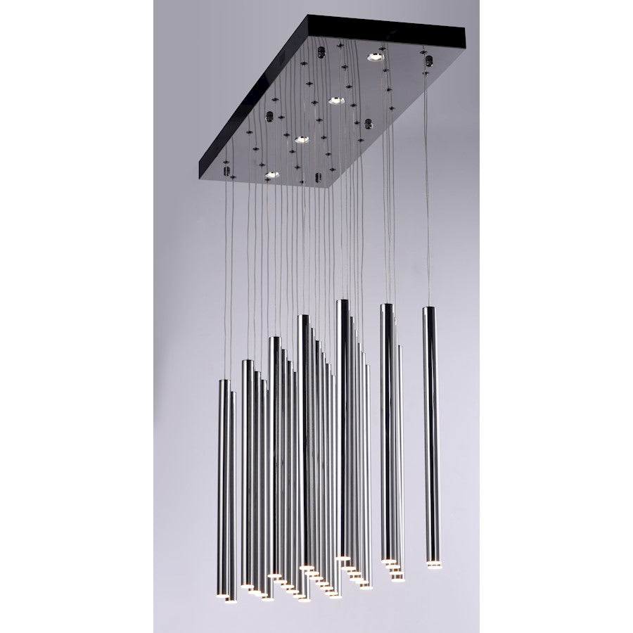 ET2 Lighting Flute Pendant, Black Chrome