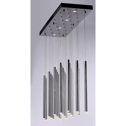 ET2 Lighting Flute Pendant, Black Chrome