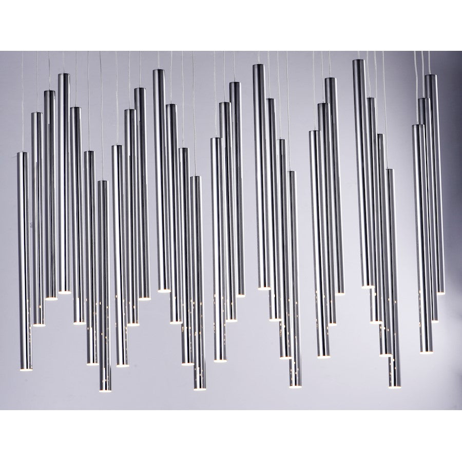 ET2 Lighting Flute Pendant, Black Chrome