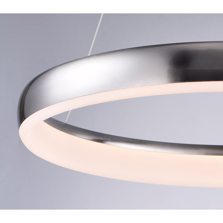 ET2 Lighting Innertube-Single Pendant, 28W, Satin Nickel