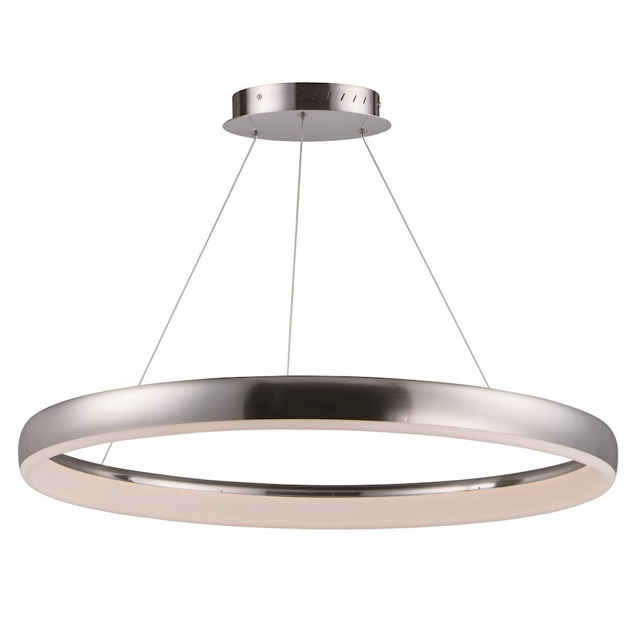 ET2 Lighting Innertube-Single Pendant, 45W, Satin Nickel