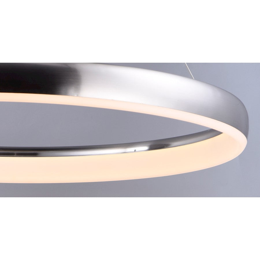 ET2 Lighting Innertube-Single Pendant, 45W, Satin Nickel