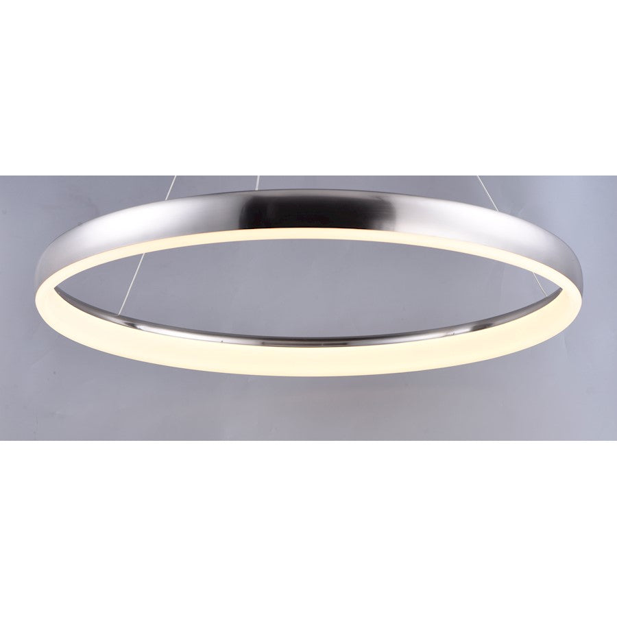 ET2 Lighting Innertube-Single Pendant, 45W, Satin Nickel