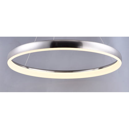 ET2 Lighting Innertube-Single Pendant, 45W, Satin Nickel