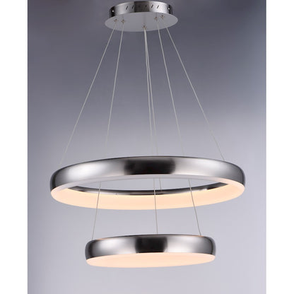 ET2 Lighting Innertube Pendant, 48W, Satin Nickel
