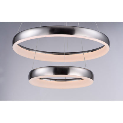 ET2 Lighting Innertube Pendant, 48W, Satin Nickel