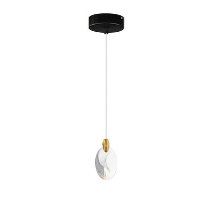 ET2 Lighting Pebble 1Lt LED Pendant, Black/Gold/Clear Crystal