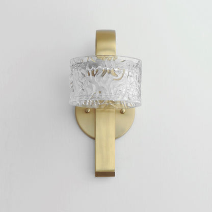 ET2 Lighting Elysian 1 Light LED Wall Sconce, Brass/Ripple