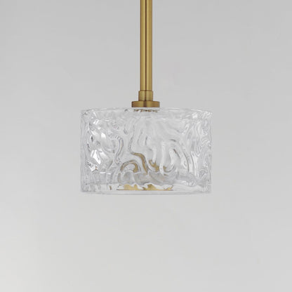 ET2 Lighting Elysian 1 Light LED Pendant, Brass/Ripple