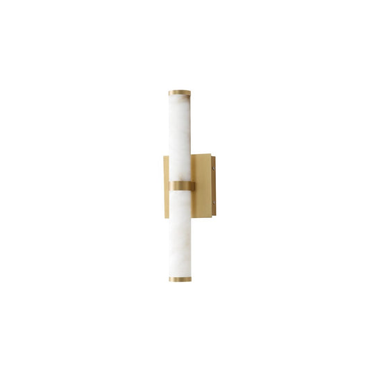 ET2 Lighting Aragon 2-Light 17" Bath Vanity, White Alabaster/Gold