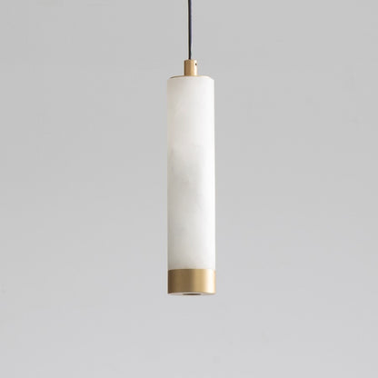 ET2 Lighting Aragon 1 Light 9" LED Pendant, White Alabaster/Gold