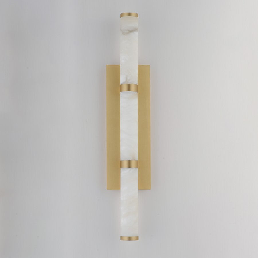 ET2 Lighting Aragon 3 Light 26" Bath Vanity, White Alabaster/Gold
