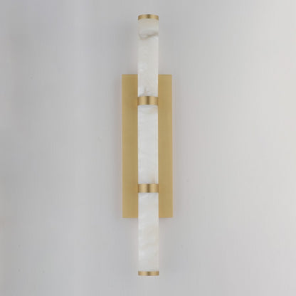 ET2 Lighting Aragon 3 Light 26" Bath Vanity, White Alabaster/Gold