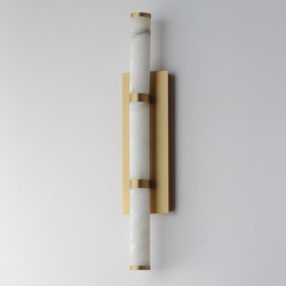 ET2 Lighting Aragon 3 Light 26" Bath Vanity, White Alabaster/Gold