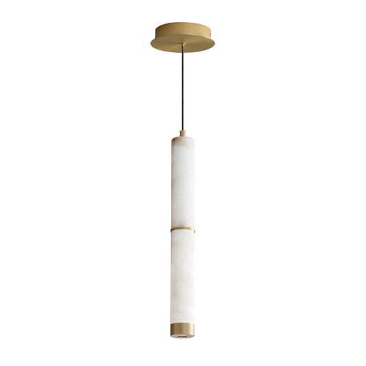 ET2 Lighting Aragon 2-Light 17" LED Pendant, White Alabaster/Gold - E11204-WAGLD