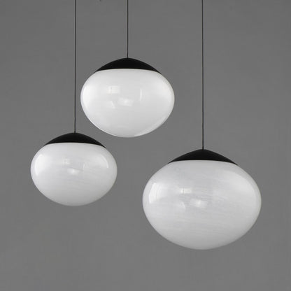 ET2 Lighting Nimbus 3-Light LED Pendant, Black/White Cirrus