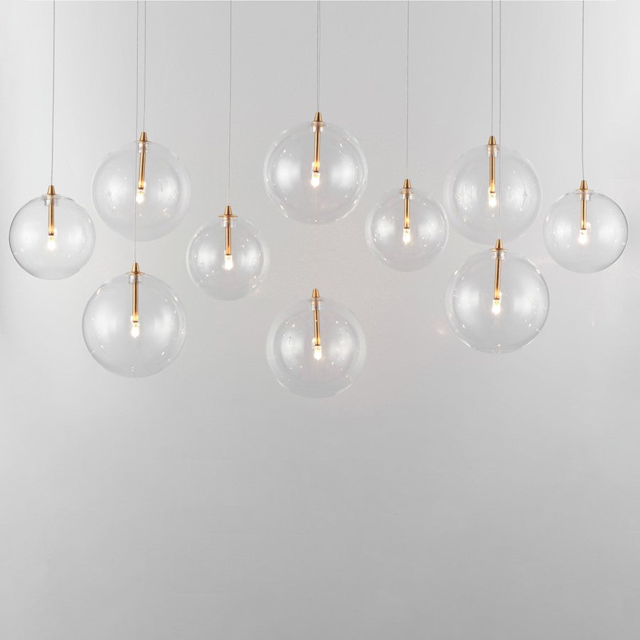 ET2 Lighting Nimbus 3-Light LED Pendant, Black/White Cirrus