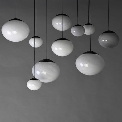 ET2 Lighting Nimbus 10-Light LED Pendant, Black/White Cirrus