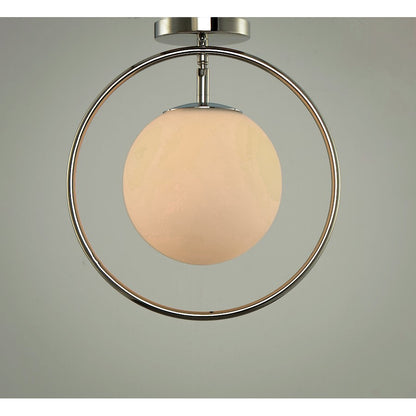 ET2 Lighting Revolution 1-Light Flush Mount in Polished Nickel