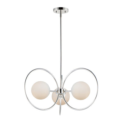 ET2 Lighting Revolution 3-Light Chandelier in Polished Nickel