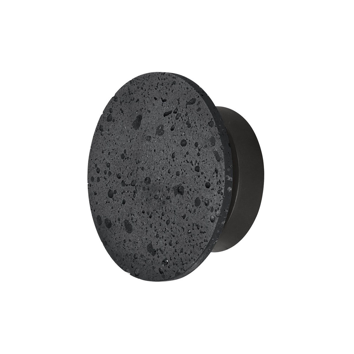 ET2 Discus 7in 1-Light Outdoor Wall Sconce | Modern Lava and Gunmetal Stone | Covered Patio & Entryway | 7.25 x 7.25 in | Model E14351-LVGM