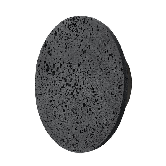 ET2 Discus 10in 1-Light Outdoor Wall Sconce | Modern Lava and Gunmetal Stone | Entryway & Patio | 10.25 x 10.25 x 3 in | Model E14353-LVGM