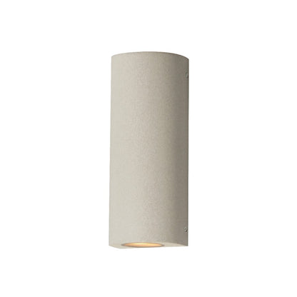 ET2 Lighting Pilar 2Lt LED Outdoor Cylinder Wall Sconce, Sandstone