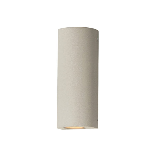 ET2 Lighting Pilar 2Lt LED Outdoor Cylinder Wall Sconce, Sandstone