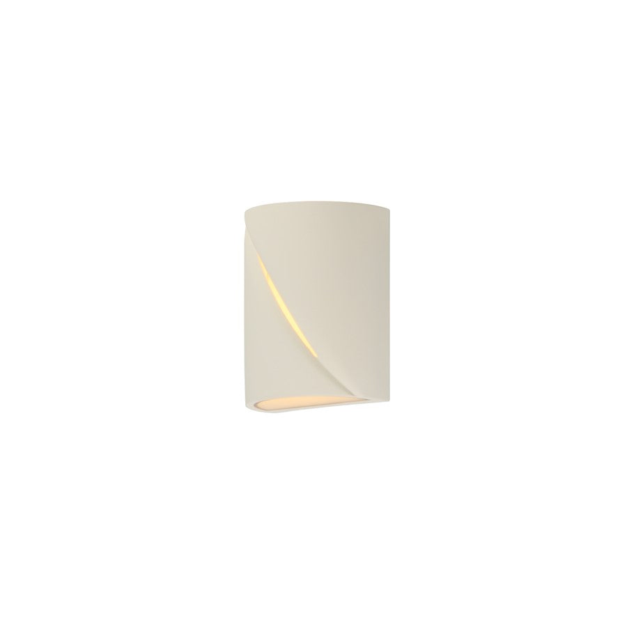 ET2 Lighting Puff 1 Light 8" LED Outdoor Wall Sconce, Chaulk White