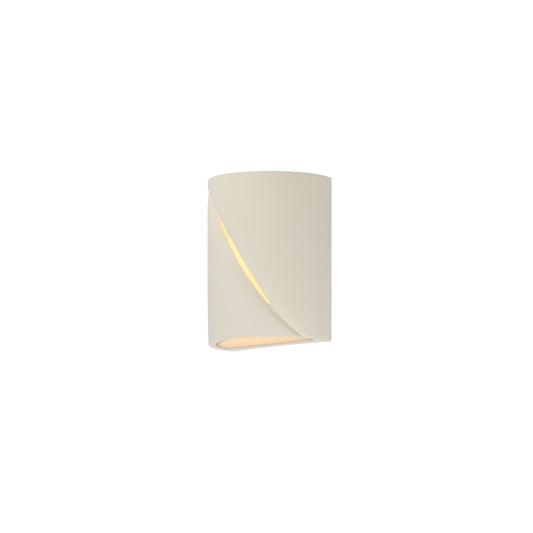 ET2 Lighting Puff 1 Light 8" LED Outdoor Wall Sconce, Chaulk White