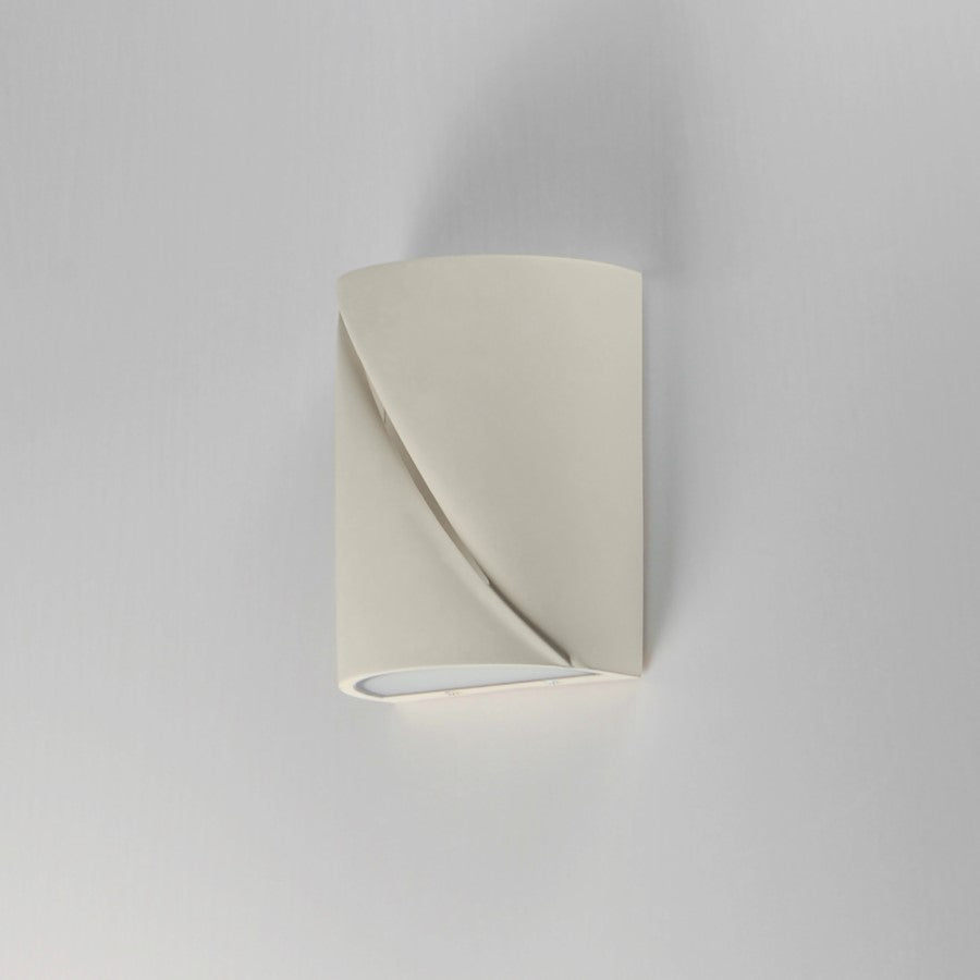 ET2 Lighting Puff 1 Light 8" LED Outdoor Wall Sconce, Chaulk White
